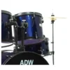 ADW Nebula 5 Piece Complete Drum Set - Blue - Image 4