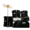 ADW Nebula5 Piece Complete Drum Set - Black - Image 3