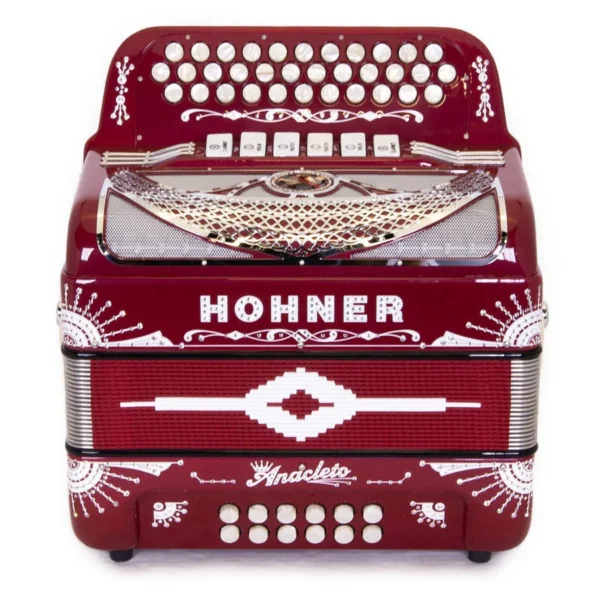 Anacleto Rey del Norte Accordion 6 Switch FBE/GCF Red Compact - Image 2