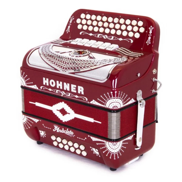 Anacleto Rey del Norte Accordion 6 Switch FBE/GCF Red Compact - Image 4