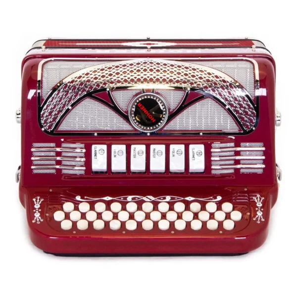 Anacleto Rey del Norte Accordion 6 Switch FBE/GCF Red Compact - Image 3