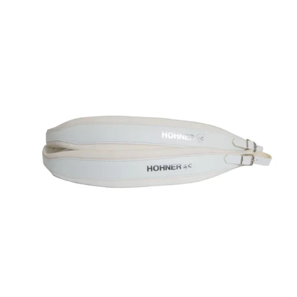 Hohner Accordion Straps White Leather and Velvet