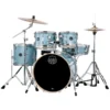 Mapex Venus 5 Pc Fusion Complete Setup VJ Aqua Blue Sparkle