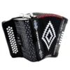 Montanari 3412 3 Switch Accordion FBE Black with Cantabella Straps Bundle - Image 6