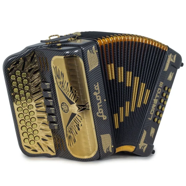 Sonola Loreto III Accordion 6 Switch FBE-EAD Black with Gold