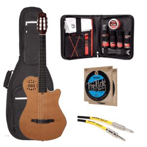 Godin Multiac Grand Concert SA Natural HG (012817) – Godin VBGAC Gig Bag – (2) D’AddarioGuitar Strings – Pro Co EGSS-15 – D’Addario Care Kit PW-ECK-01