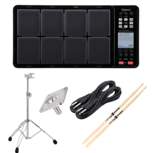 Roland OCTAPAD SPD-30 Black – GIBRALTAR 6713E Stand – GIBRALTAR SC-EMMP – (2) 1/4 Cables – Drum Sticks