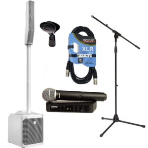 Electro-Voice EVOLVE 30M White – BLX24/PG58 Wireless Mic – Mic Stand – Mic Clip – XLR Cable