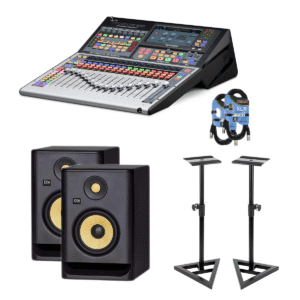 PreSonus StudioLive 32SC – KRK RP5G4 Pair – Monitor Stands – 2 XLR Cables