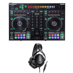 Roland DJ-505 Serato DJ Controller with V-MODA Crossfade LP2 Special Edition (Matte Black)