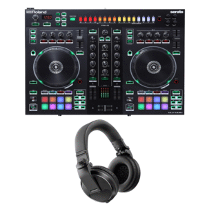 Roland DJ-505 Serato DJ Controller with Pioneer DJ HDJ-X5 Over-Ear DJ Headphones (Black)